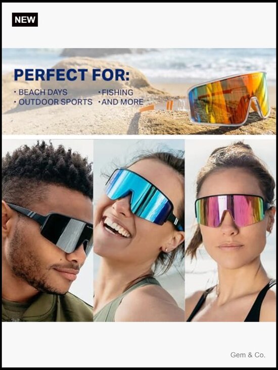 Polarized Wrap-Around Sunglasses for Men & Women 100% UV Protection main image 5